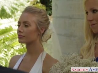 Bewitching blonde bride Nicole Aniston fucking