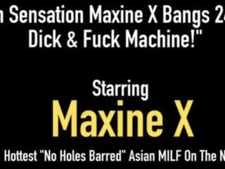 Bystiga asiatiskapojke maxine x fittor fucks 24 tum putz & mechanical fan toy&excl;