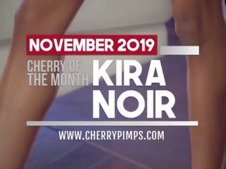 Classy Ebony stunner Kira Noir Enjoys Solo Fingering Her Tight Pussy