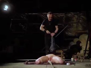 Tied up teen slave screaming in pain bondage and BDSM xxx film