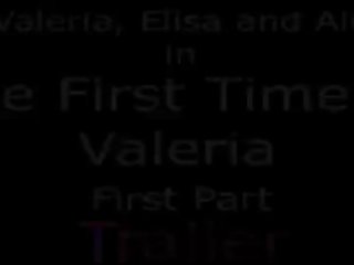 The first time of valeria firs tpart - jorap foot ymyt etmek