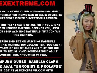 Steampunk ملكة إيزابيلا كلارك أخذ أحمر الشرجي terrorist & التدلي