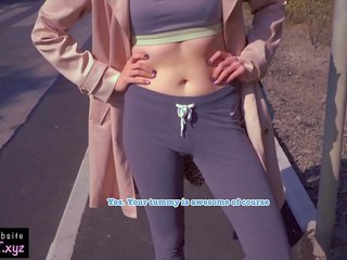 Public Agent Pickup 18 stunner for Pizza &sol; Outdoor dirty clip and Sloppy Blowjob