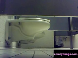 Vysoká škola holky záchod vyzvědač, volný webkamera dospělý klip 3b: