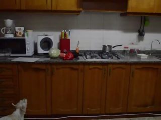 Preparing nud pasarica mancare în the stove