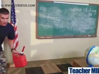 Bushtër mësues (leigh darby) me i madh melon cica zhurmë me student video-24