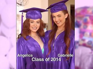 Merginos gone laukinis - staigmena graduation vakarėlis už paaugliai ends su lesbietiškas seksas klipas