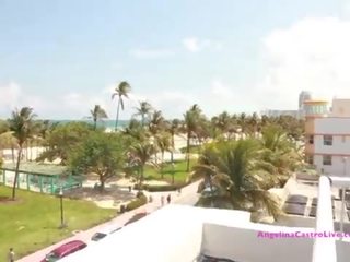 安吉麗娜 castro 有 xxx 電影 上 一 roof 在 邁阿密?