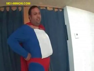 Lemak superhero gets bukkake from pirang