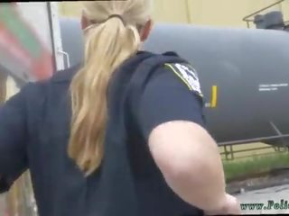 Black milf cop adult video show films Black suspect taken on a raunchy ride