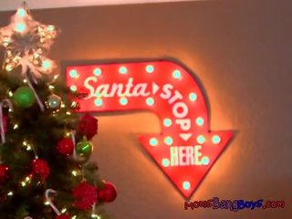 Exceptional Stepmom And babe Tease Sneaky Santa