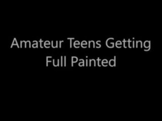 Amatir remaja mendapatkan penuh painted