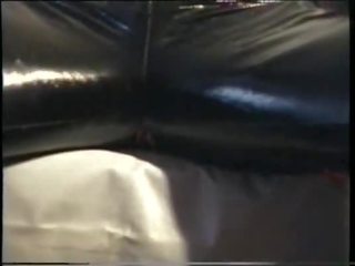 Sperm-traudl with crotchopen pvc trousers gets a fuck without bussing
